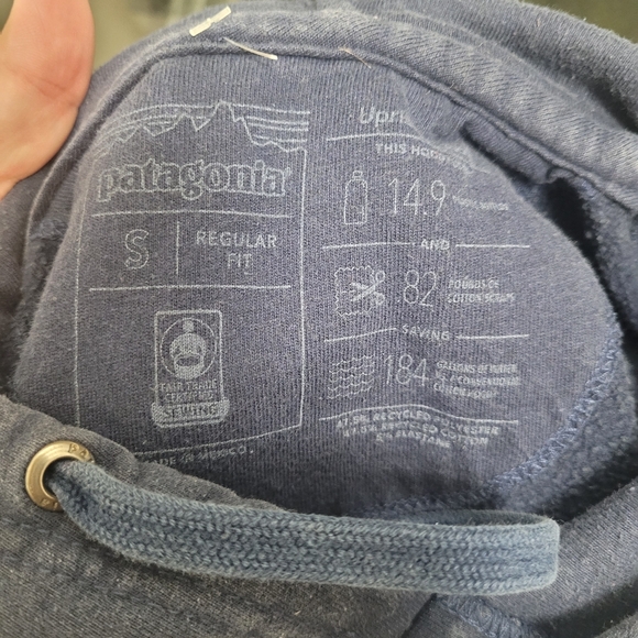 Patagonia Uprisal Hoody Line Ridge Logo Hoodie Sweatshirt Sz Small Navy ♥️ - Picture 5 of 5